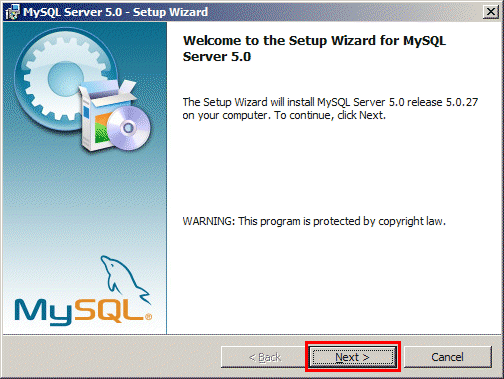 MySQL 5.0 installer
