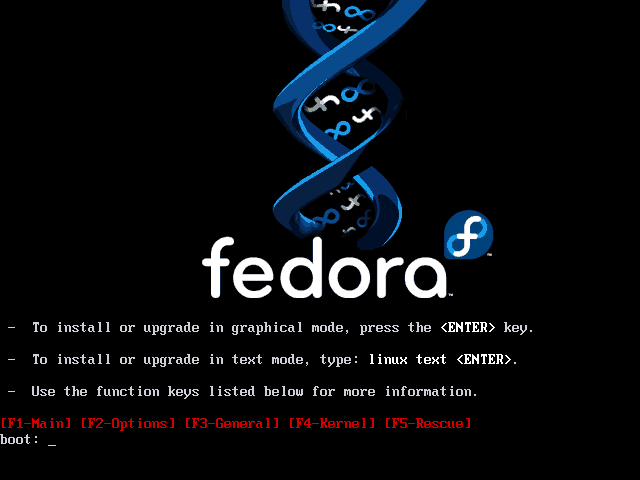 Fedora to install